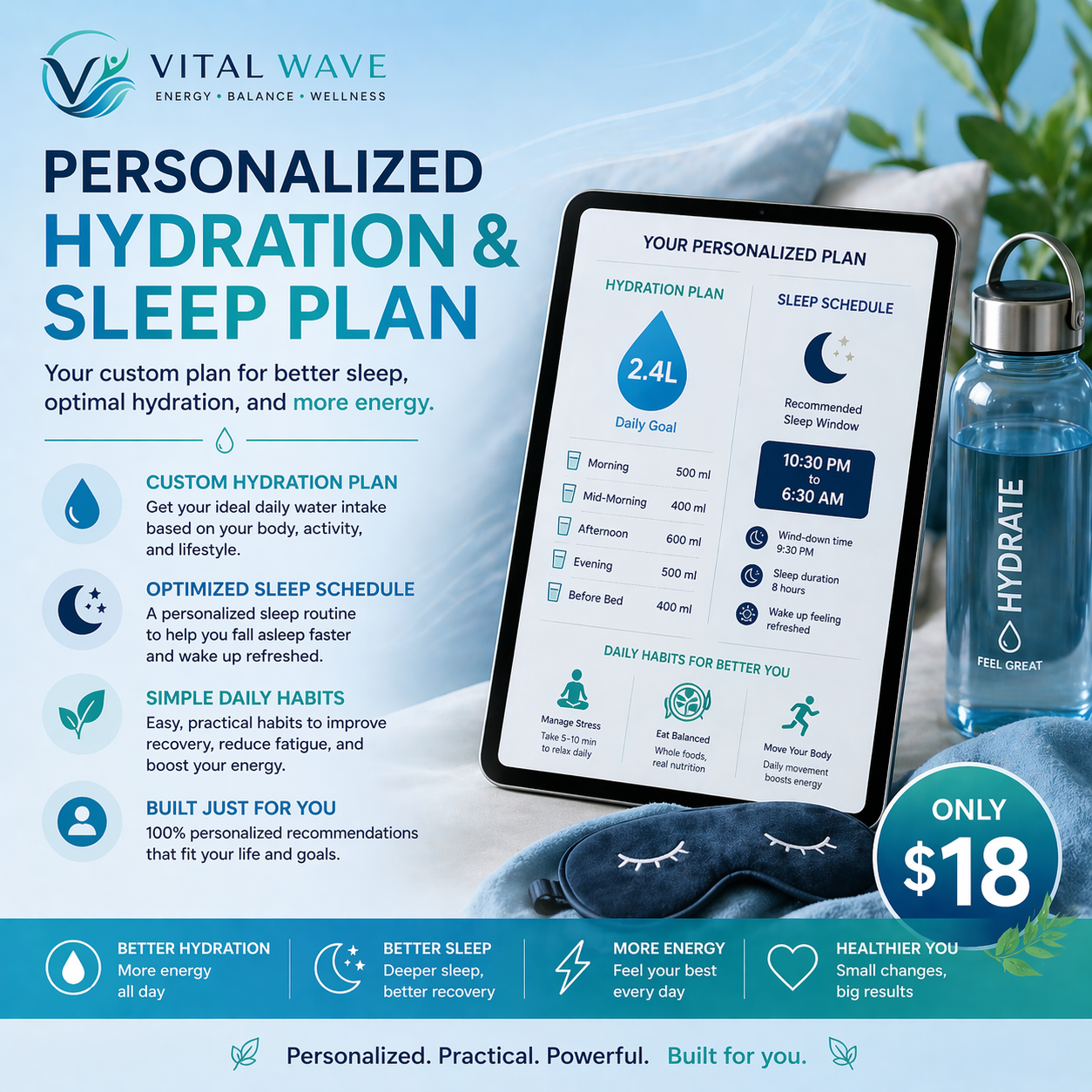 Personalized Hydration & Sleep Plan
